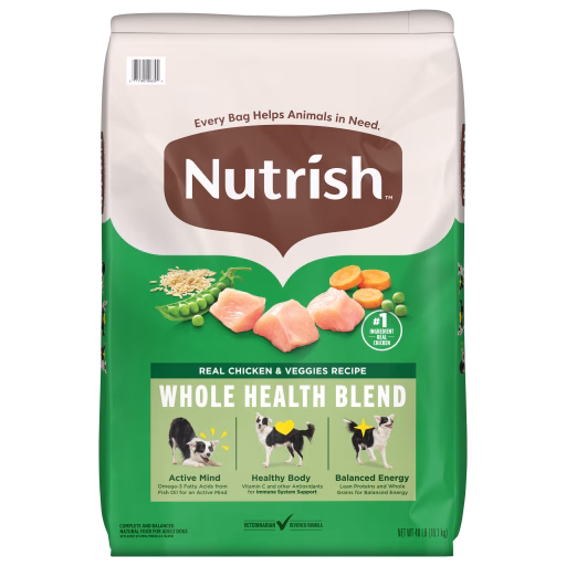 Nutrish Dog Whole Health Chicken Veggies 40 pounds