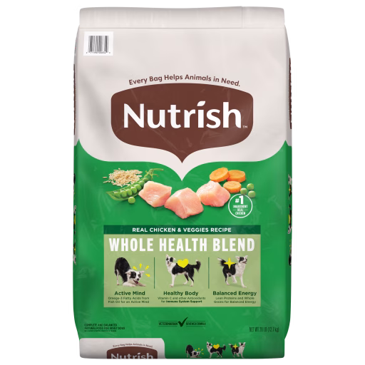 Nutrish Dog Whole Health Chicken Veggies 28 pounds